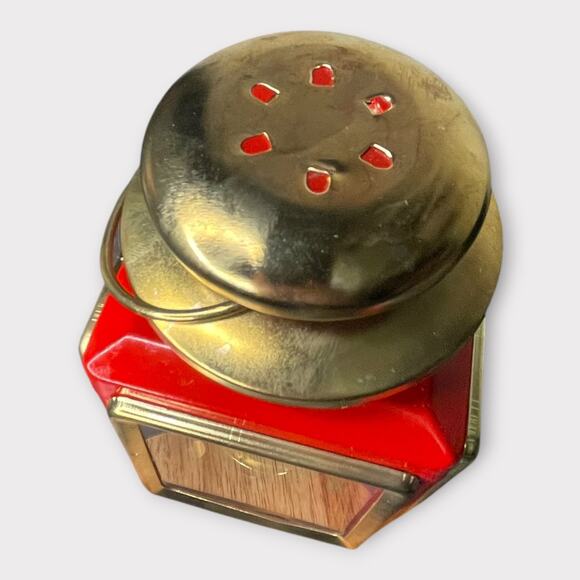 1979 Red & Brass Kerosene Lantern Indoor Outdoor NOS Holiday Christmas Décor - Picture 11 of 13